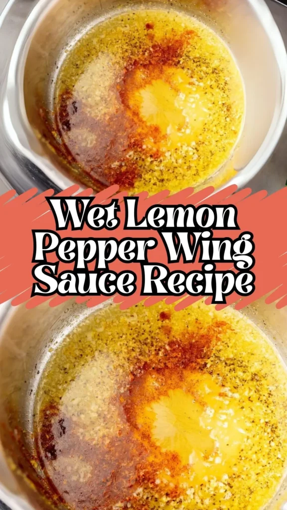Wet Lemon Pepper Wing Sauce