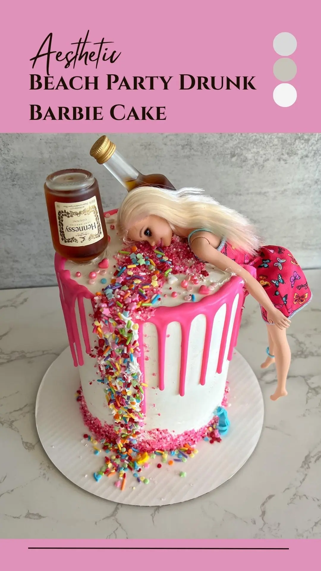 Beach Party Drunk Barbie Cake
