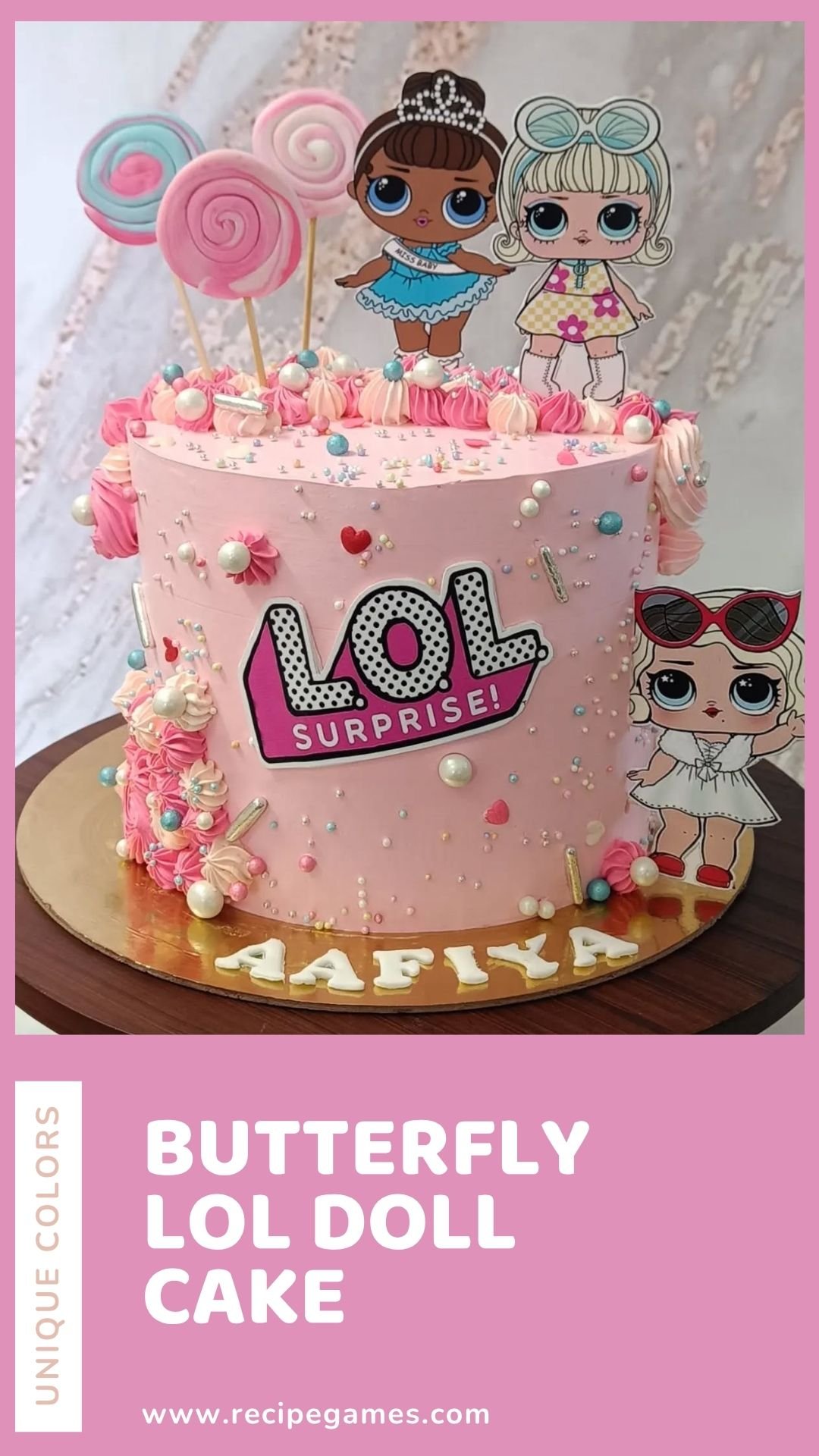 Butterfly LOL Doll Cake