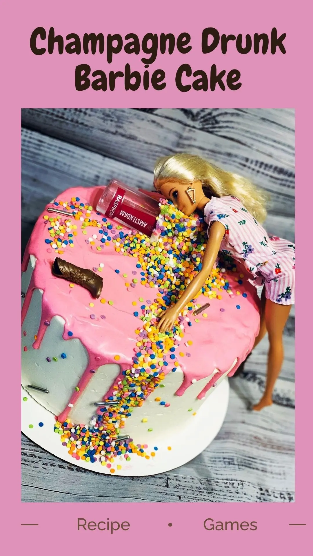 Champagne Drunk Barbie Cake
