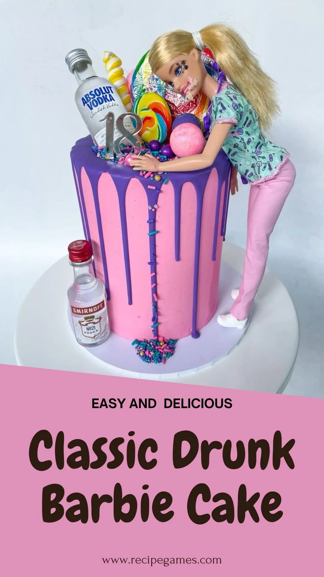 Classic Drunk Barbie Cake