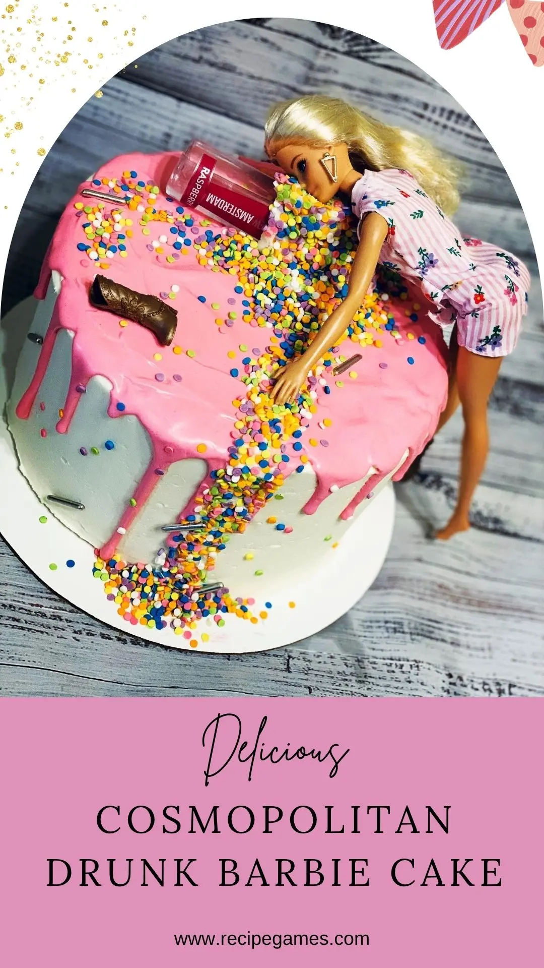 Cosmopolitan Drunk Barbie Cake