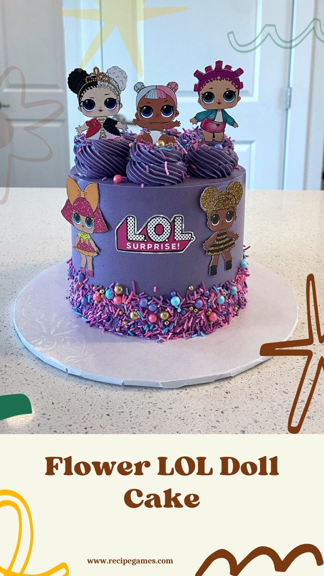 Flower LOL Doll Cake