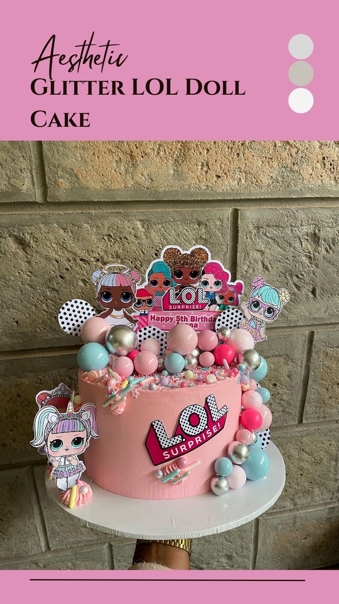 Glitter LOL Doll Cake