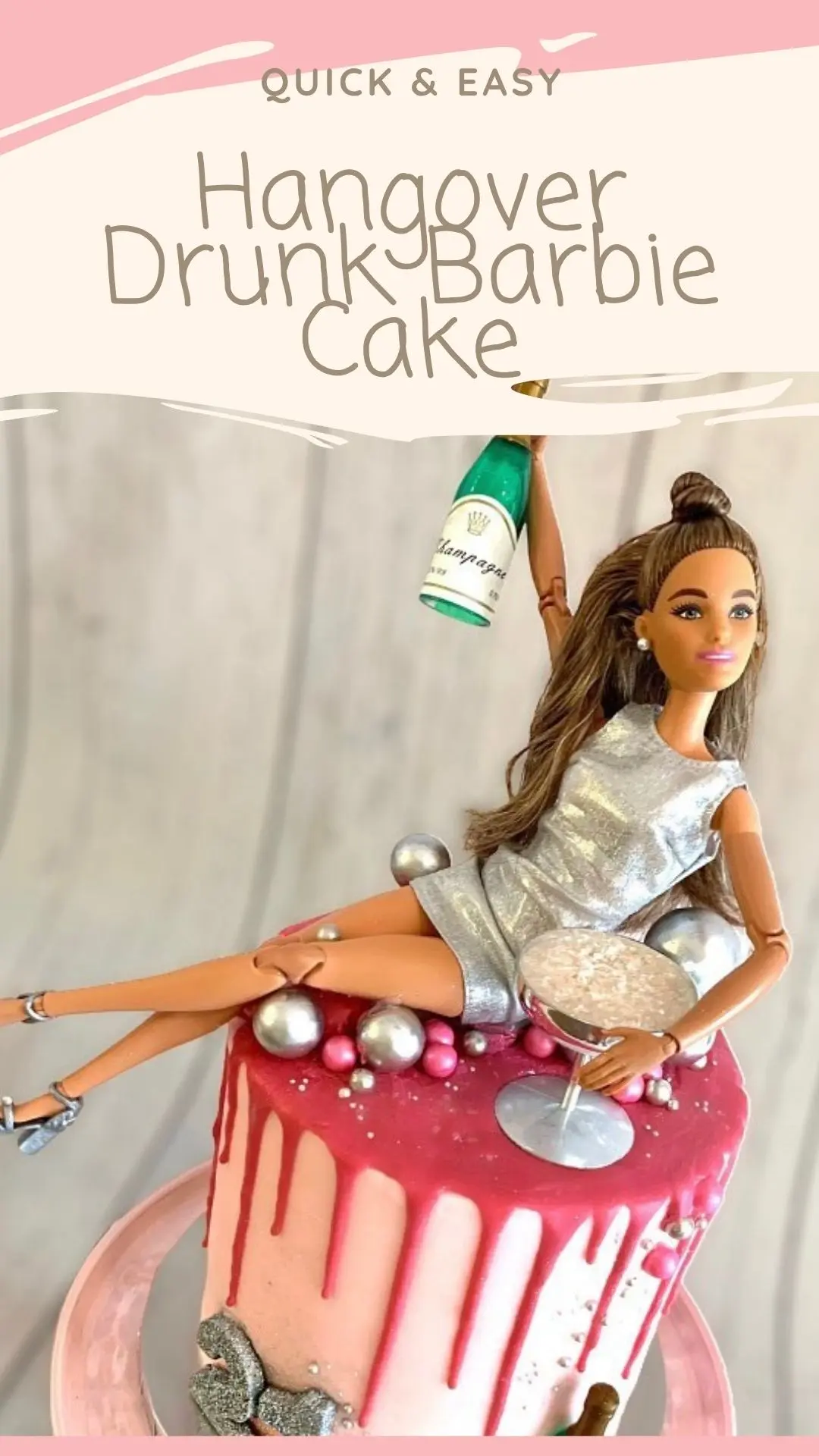 Hangover Drunk Barbie Cake