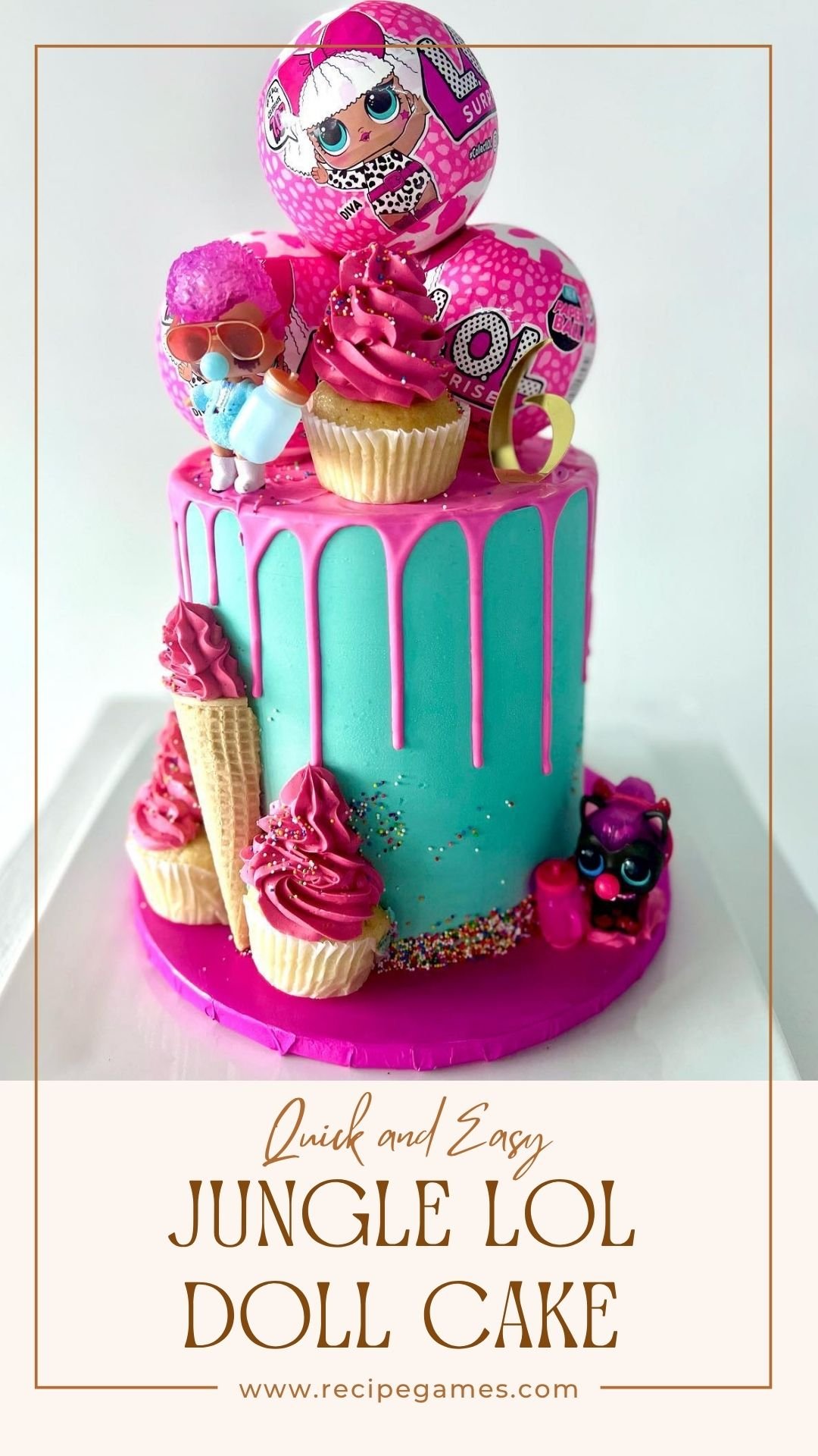 Jungle LOL Doll Cake