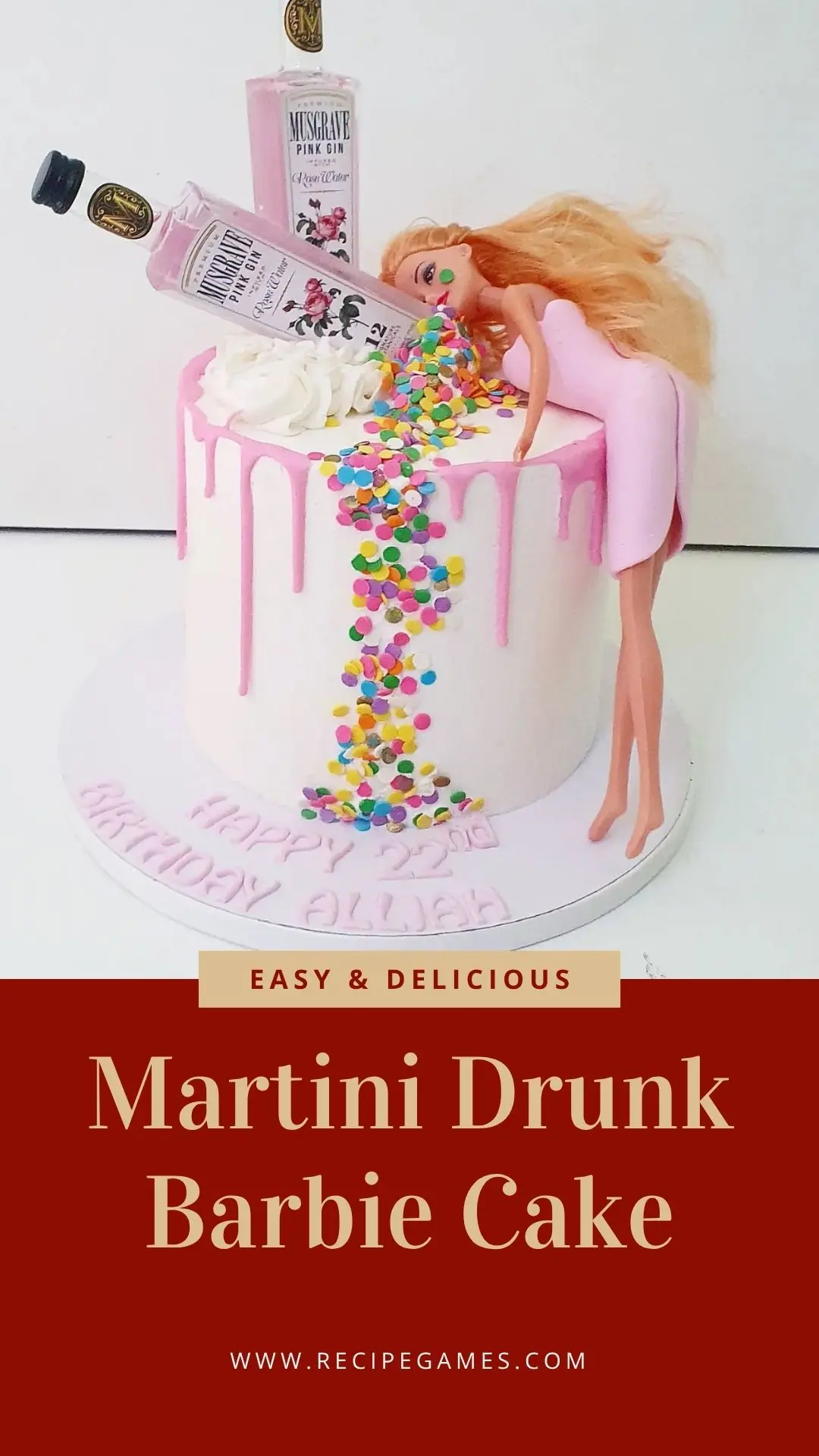 Martini Drunk Barbie Cake