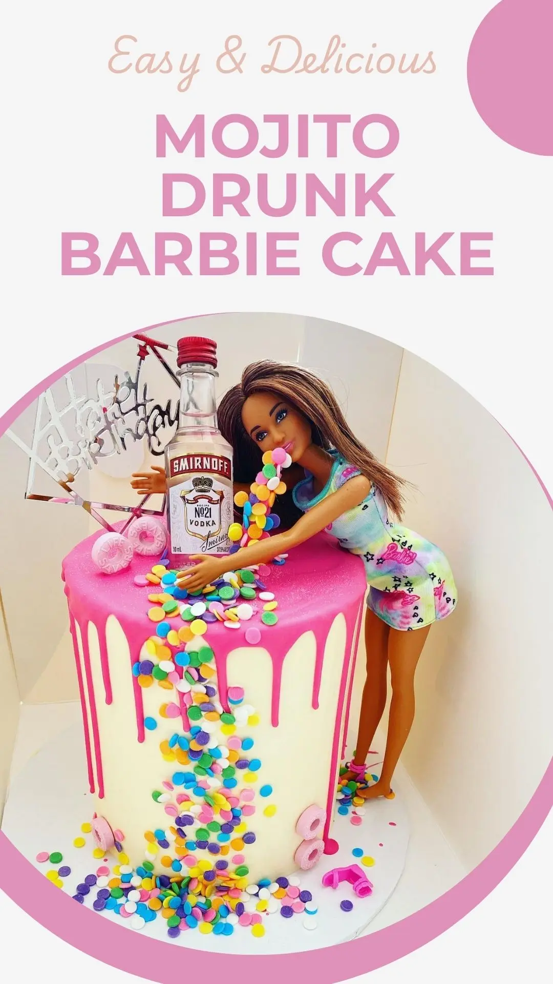 Mojito Drunk Barbie Cake