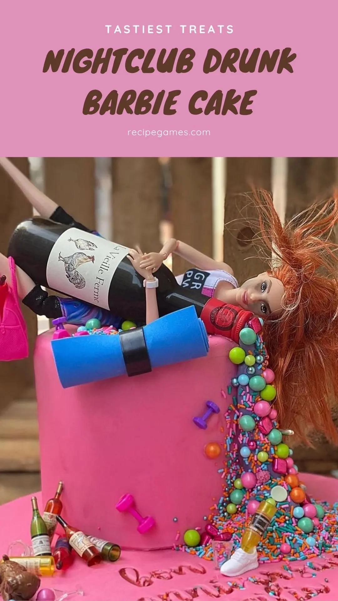 Nightclub Drunk Barbie Cake