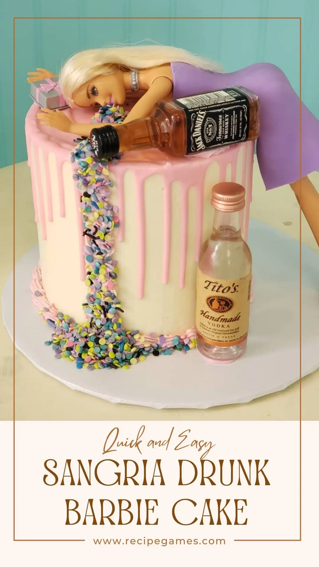 Sangria Drunk Barbie Cake