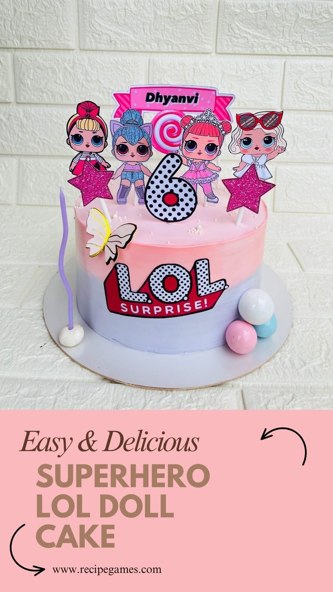 Superhero LOL Doll Cake