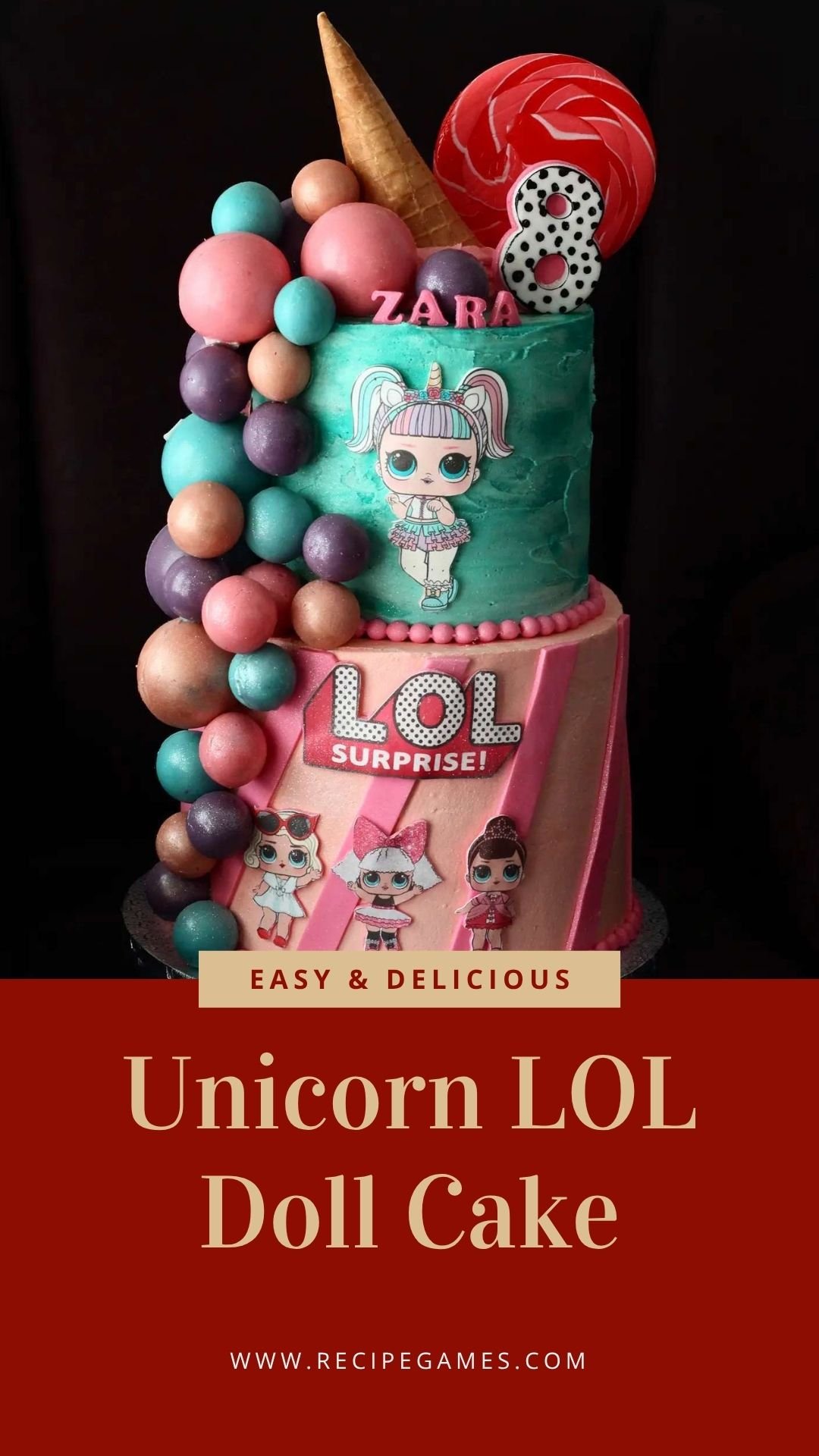 Unicorn LOL Doll Cake