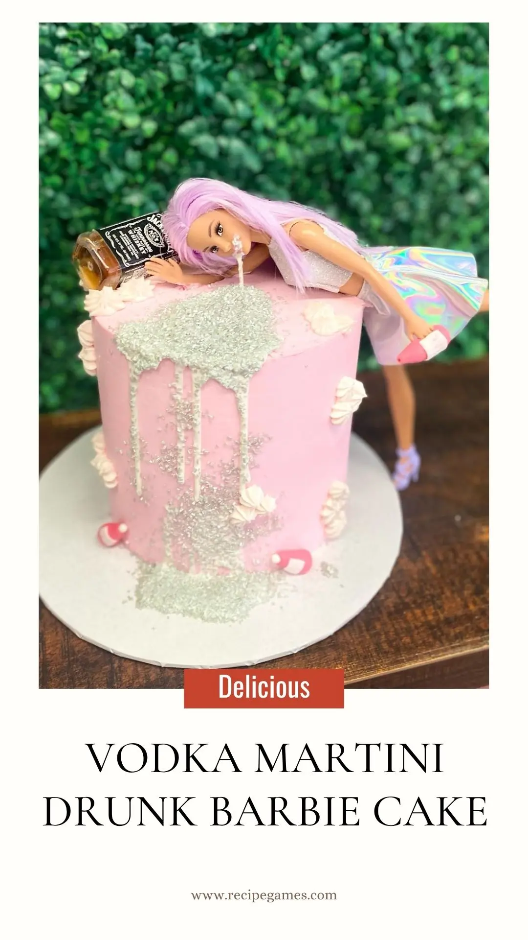Vodka Martini Drunk Barbie Cake