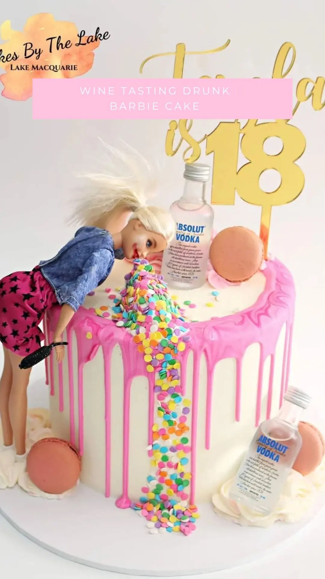 Wine Tasting Drunk Barbie Cake