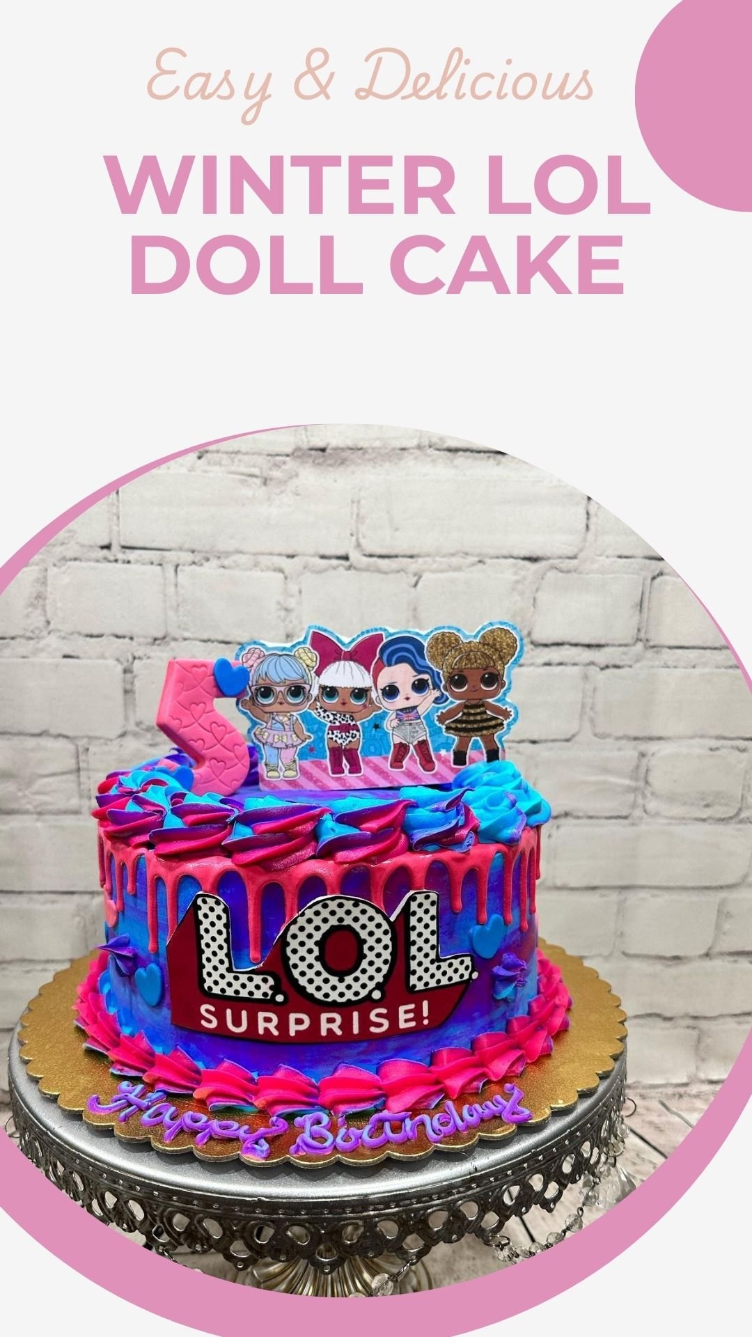 Winter LOL Doll Cake