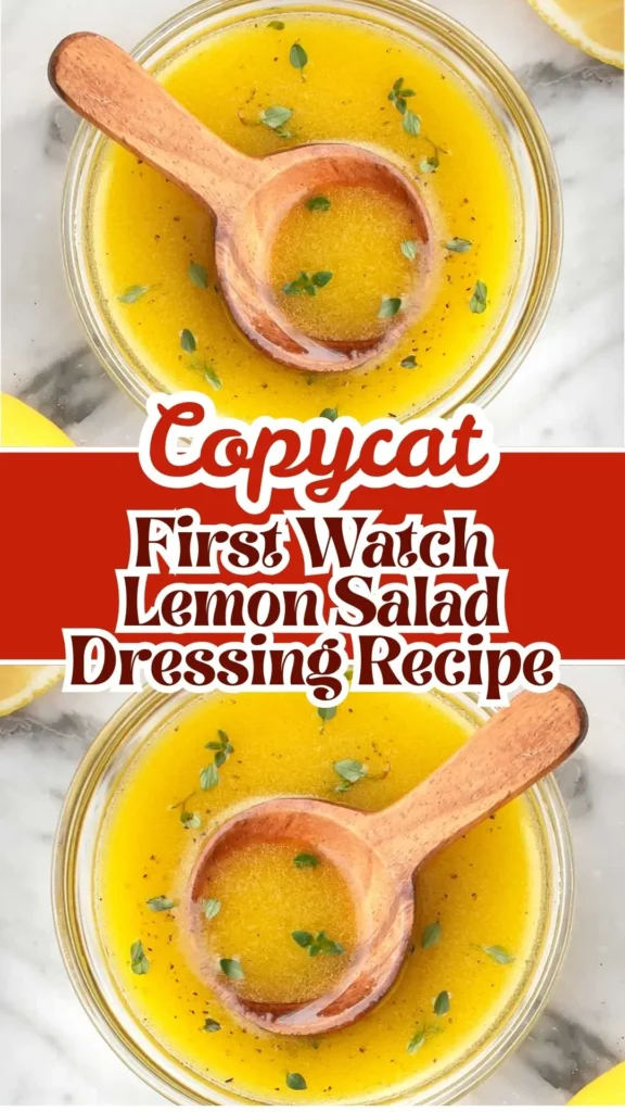 Copycat First Watch Lemon Salad Dressing Recipe