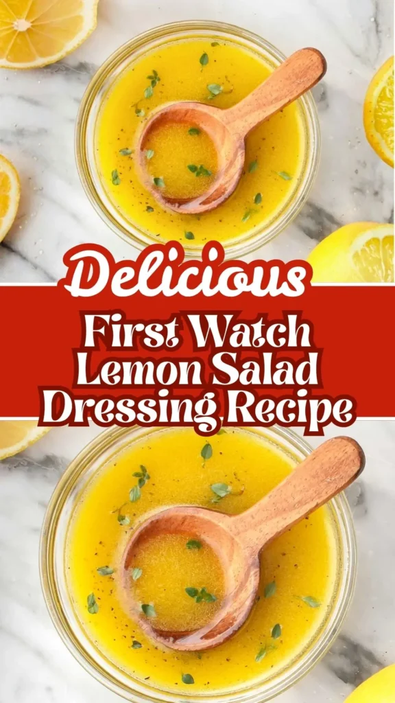 Delicious First Watch Lemon Salad Dressing