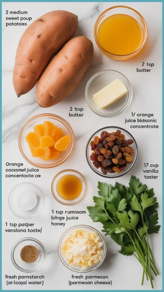Ingredients for Chris Salcedo Sweet Potato Recipe